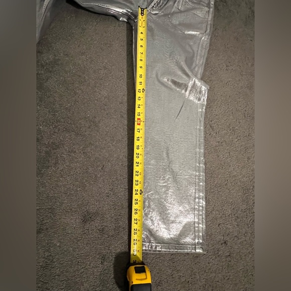 Mango Metallic Gray Wide-Leg Pants - Picture 6 of 6